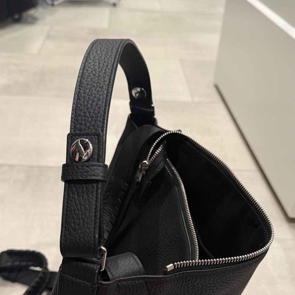 AllSaints Black Leather Kita convertible backpack - Picture 5 of 11